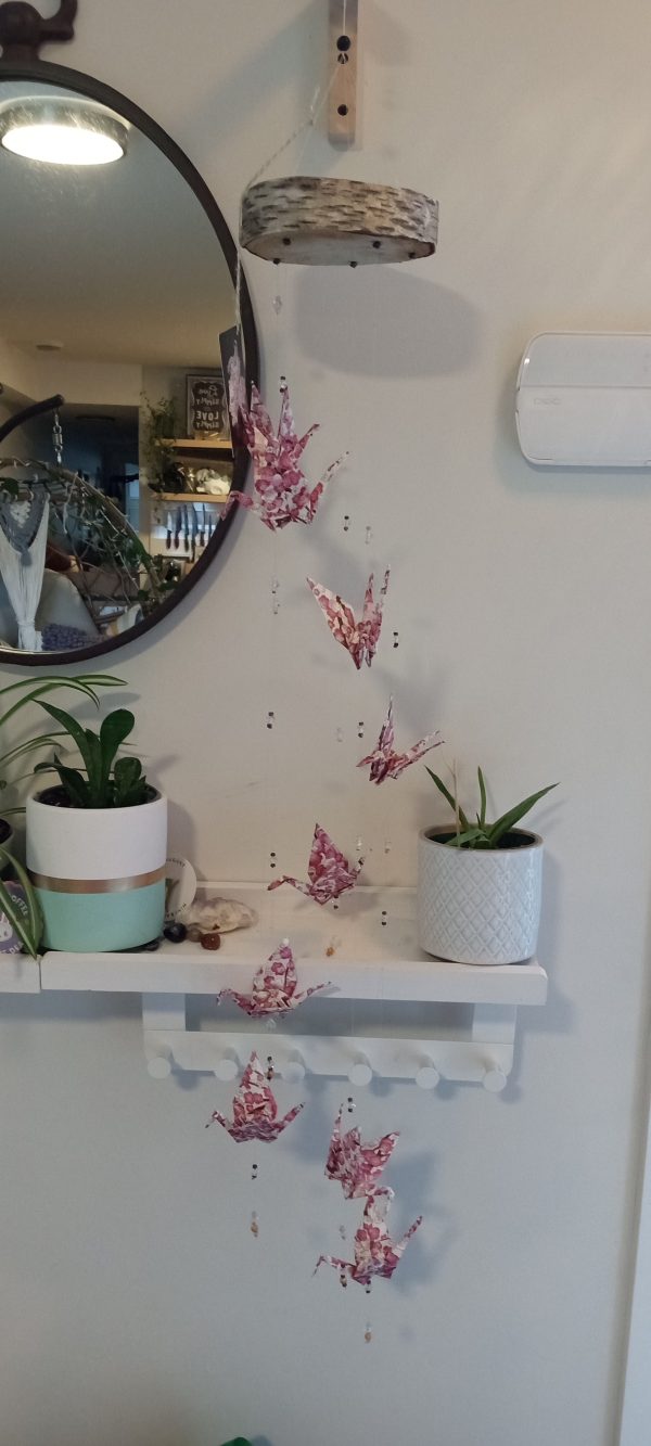 Mobile en origami (oiseaux roses) – Image 2