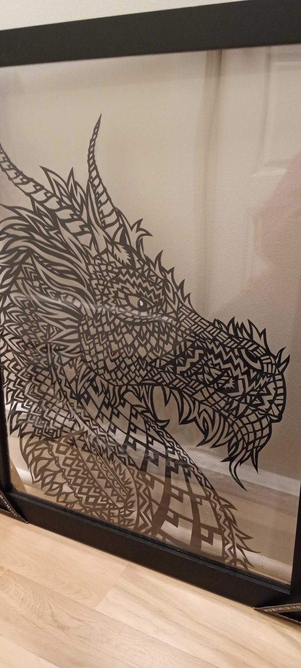 Cadre de papier découpé - Dragon – Image 2