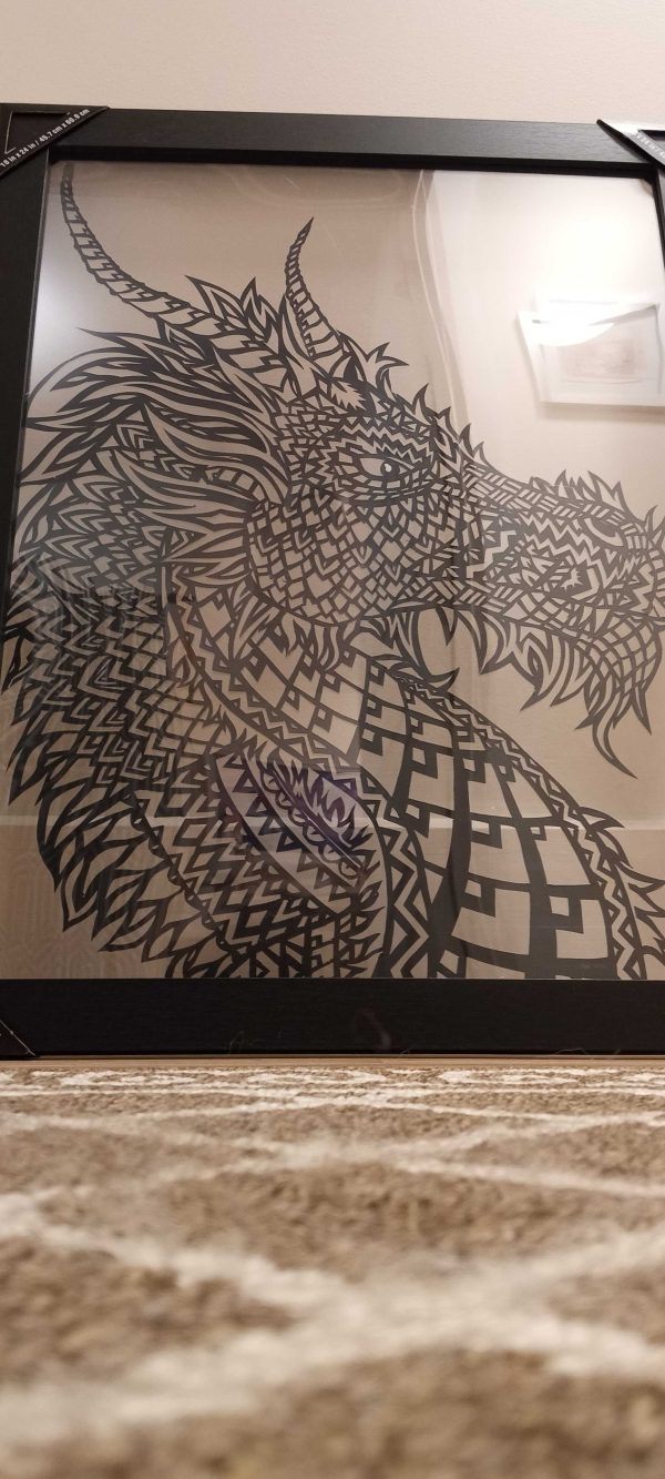 Cadre de papier découpé - Dragon – Image 3