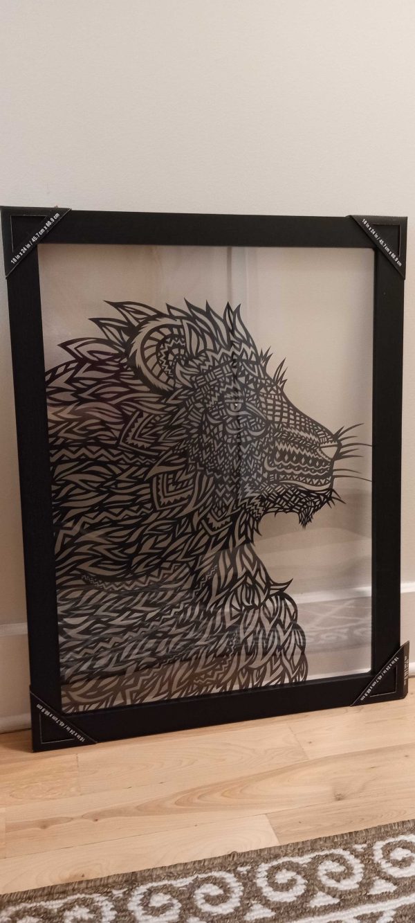 Cadre de papier découpé - Lion – Image 4