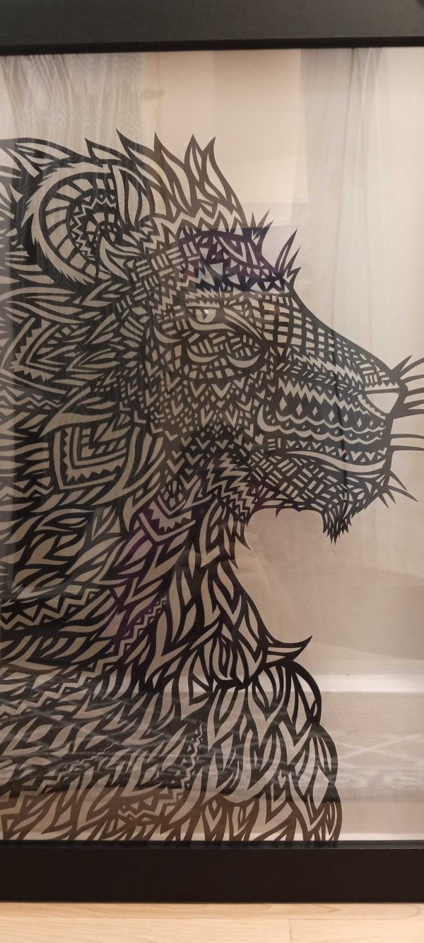 Cadre de papier découpé - Lion – Image 2