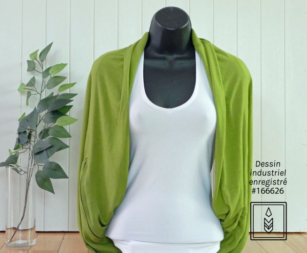 Foulard infini vert en coton biologique – Image 5