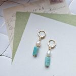 Boucles d'oreilles en Amazonites – Image 2