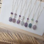 Collier fluorite naturelle et plaqué or – Image 4