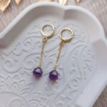 Boucles d'oreilles en améthyste