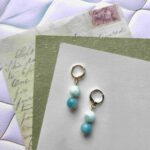 Boucles d'oreilles amazonites et Angelite – Image 2