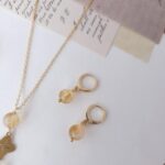 Boucles d'oreilles Citrine 8mm