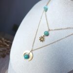 Ensemble de collier lune soleil et amazonites