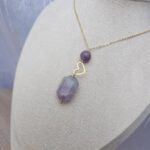Collier fluorite naturelle et plaqué or – Image 7