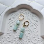 Boucles d'oreilles amazonite et Angelite