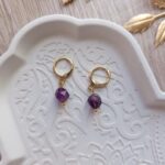 Boucles d'oreilles en améthyste naturelle – Image 2