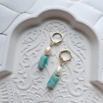 Boucles d'oreilles en Amazonites
