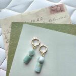Boucles d'oreilles amazonite et Angelite – Image 2