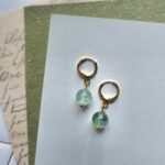 Boucles d'oreilles fluorite simple