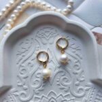 Boucles d'oreilles perle d'eau douce – Image 3