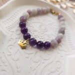 Bracelet améthyste et couronne – Image 2