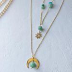 Ensemble de collier lune soleil et amazonites – Image 2