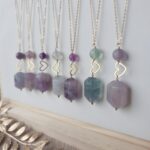 Collier fluorite naturelle et plaqué or – Image 6