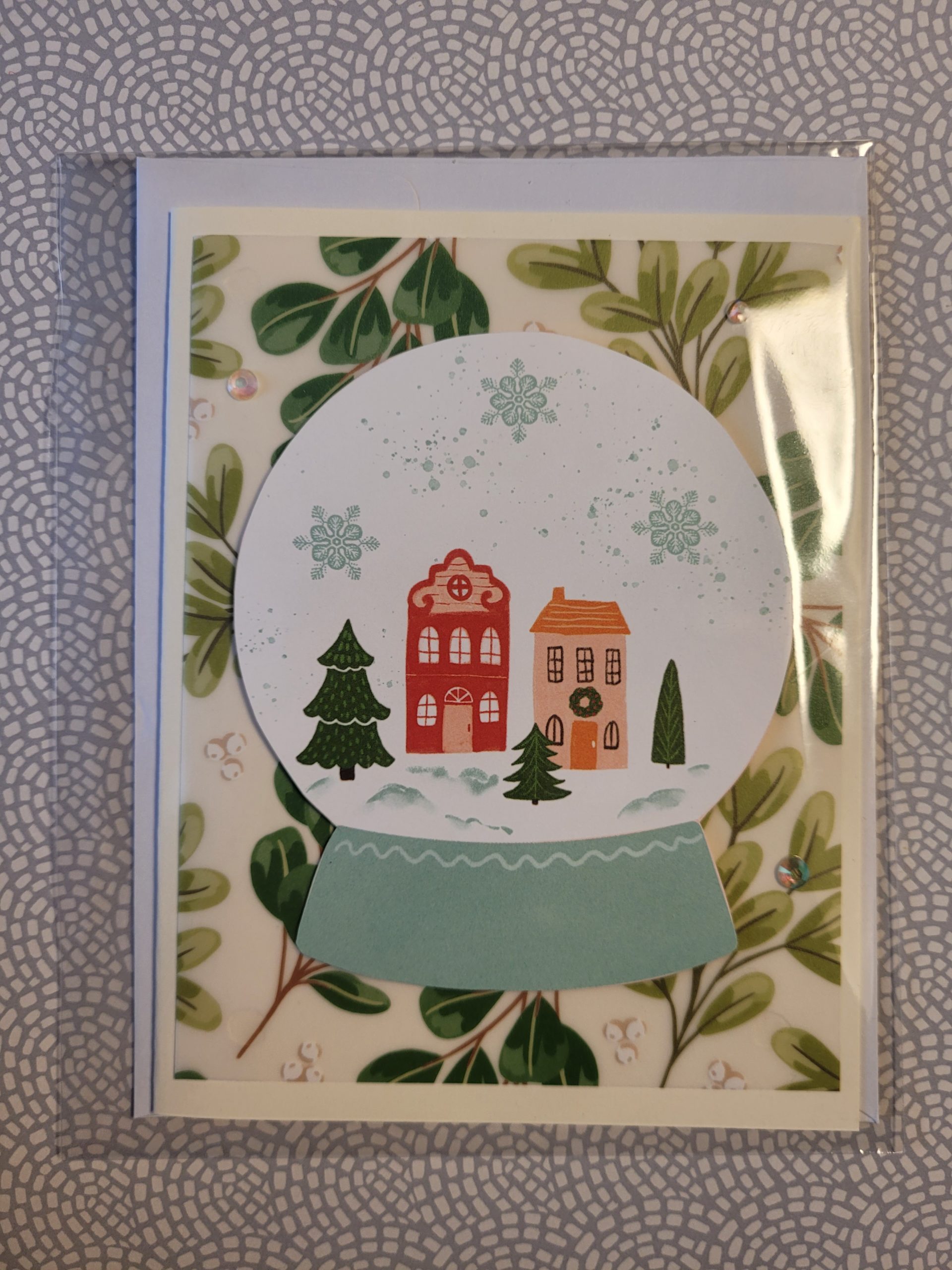 carte de noel boule de neige