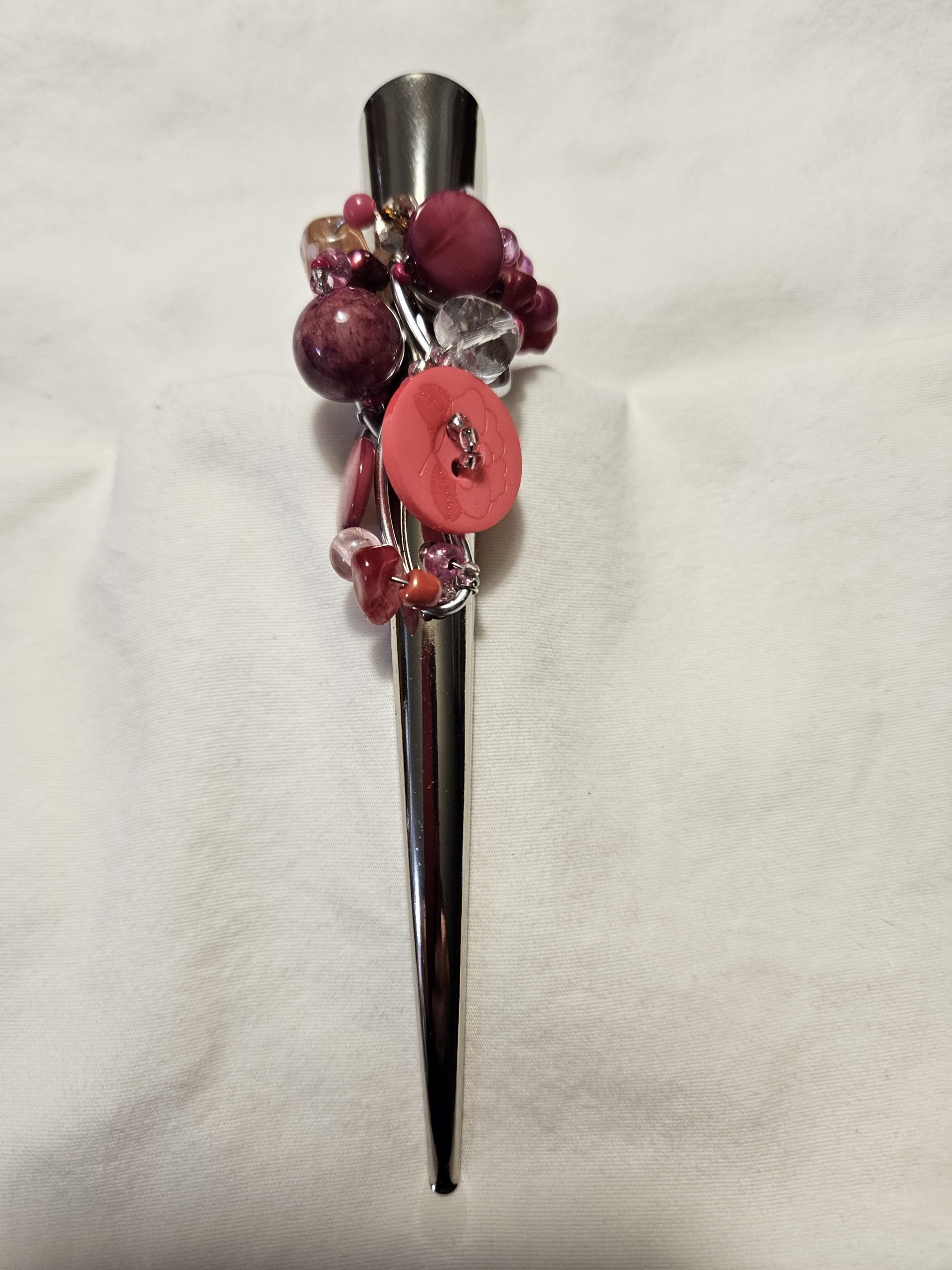 Pince à cheveux unique rose