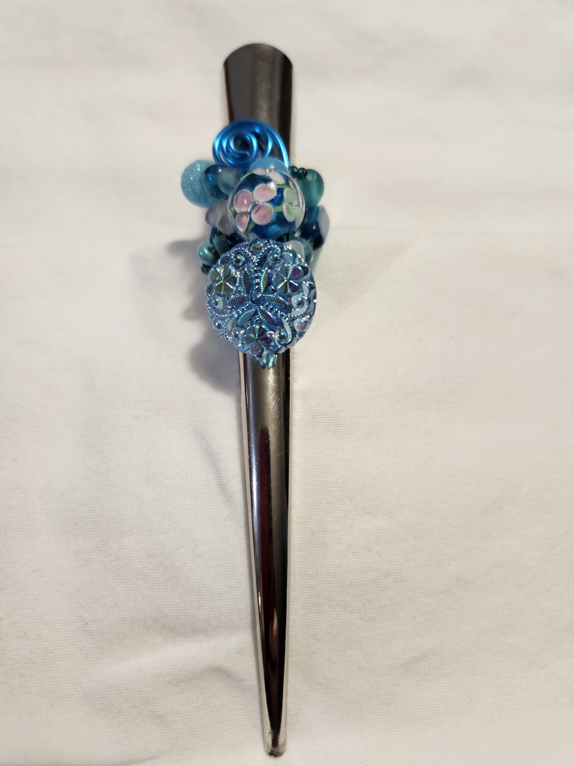 Pince à cheveux unique turquoise