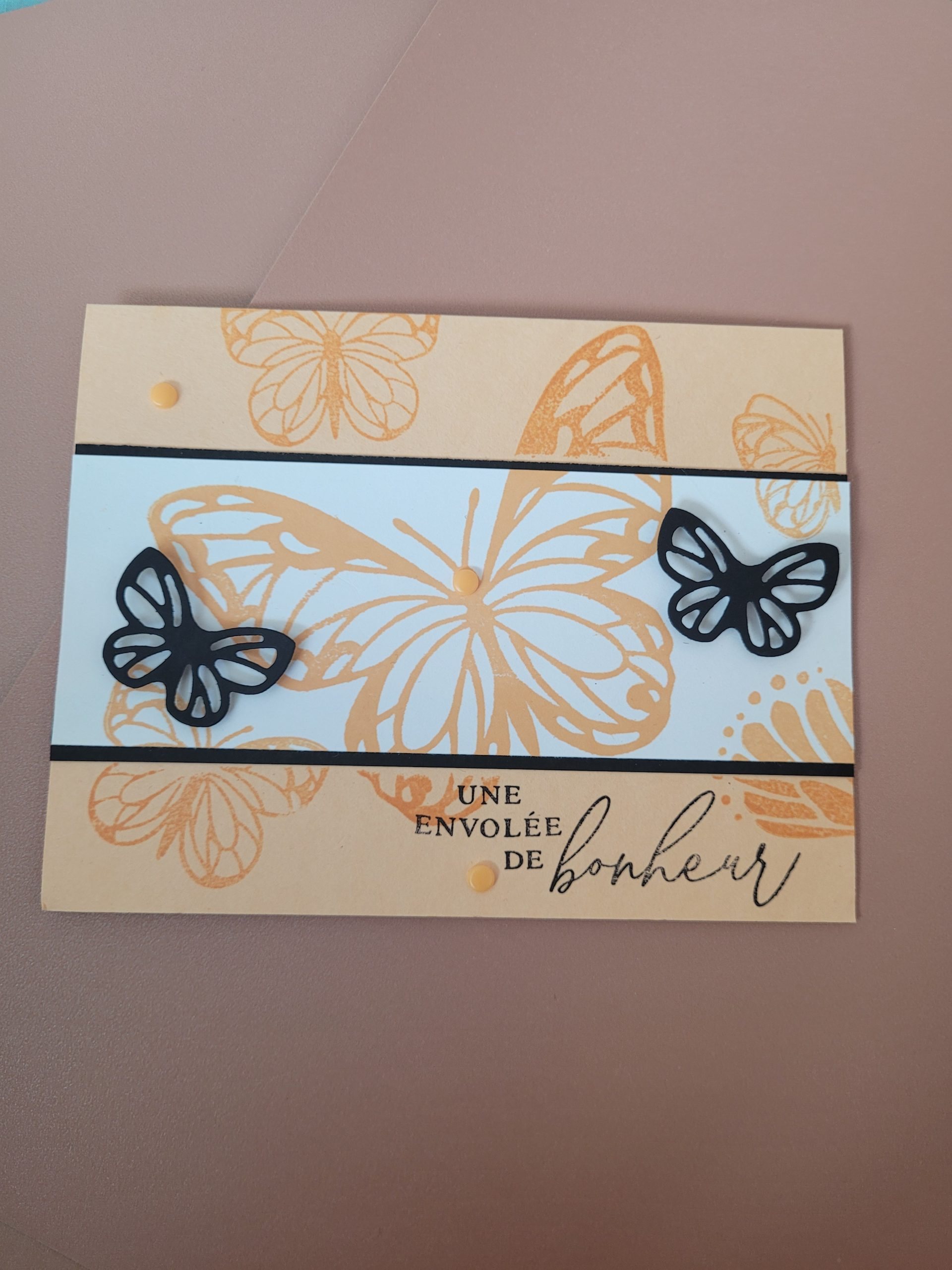 carte papillon orange