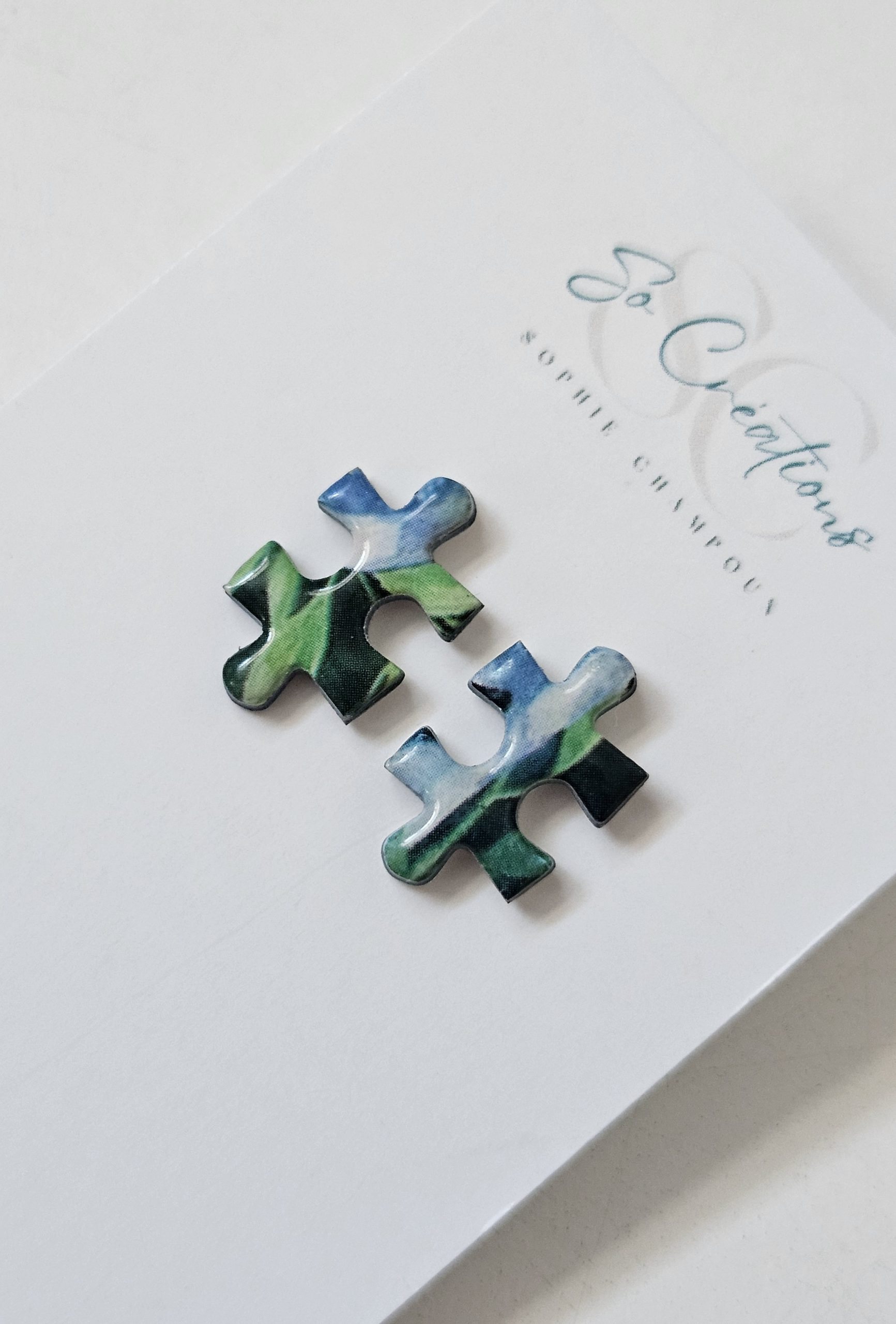 Boucles d'oreilles puzzle