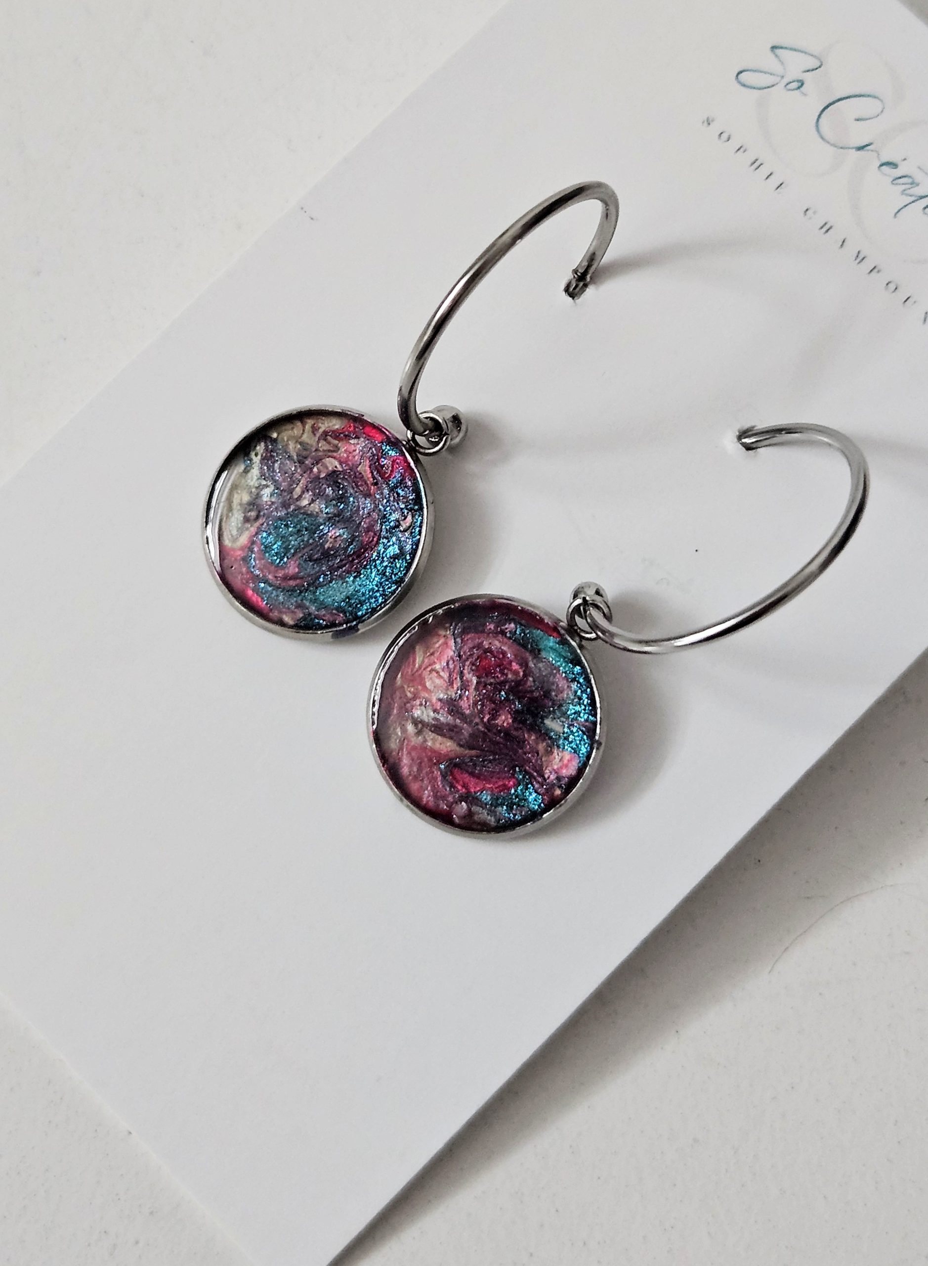 Boucles d'oreilles licorne