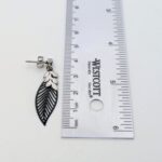 Boucles d'oreilles pendantes - Double feuilles – Image 4