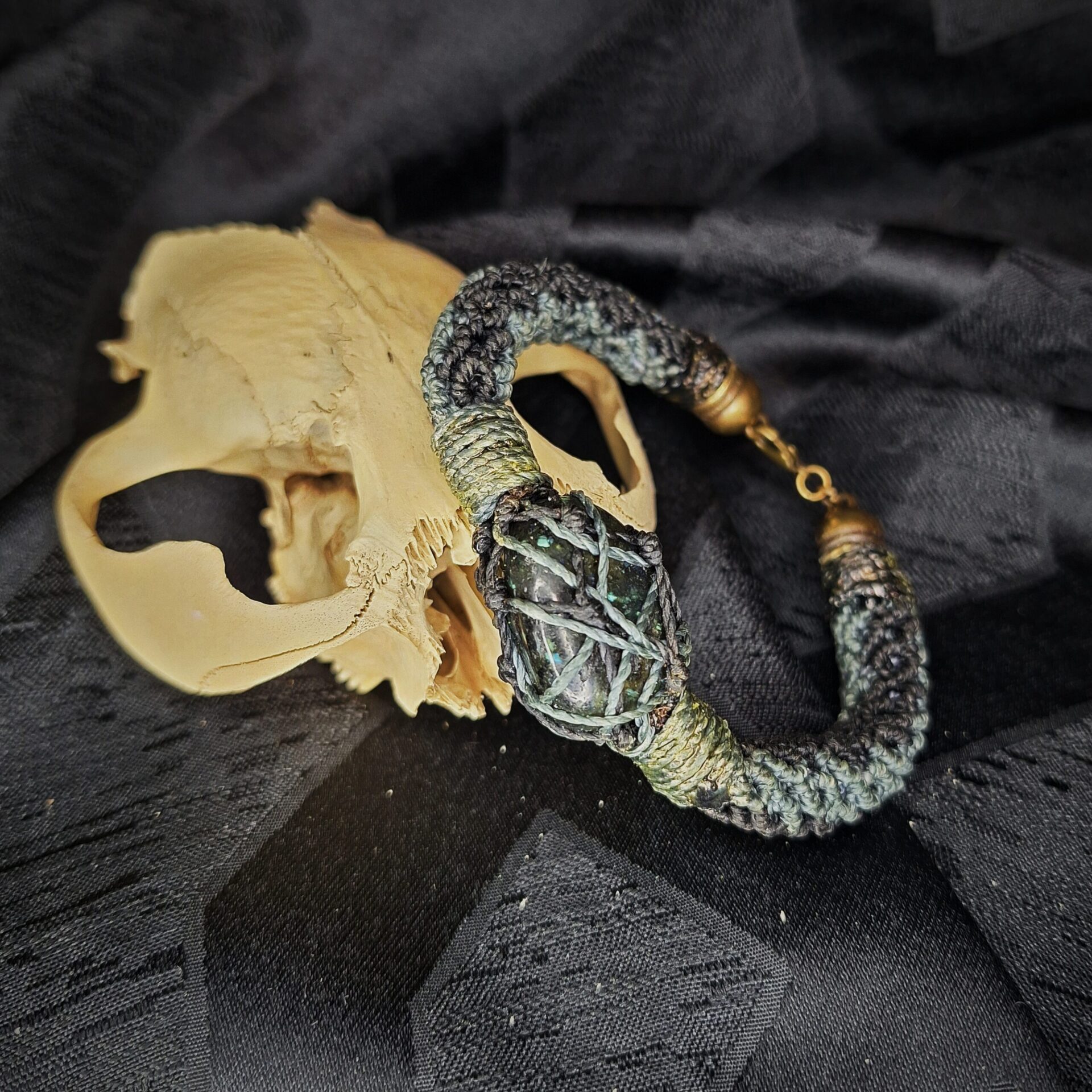 Bracelet Bleu Gris et Labradorite