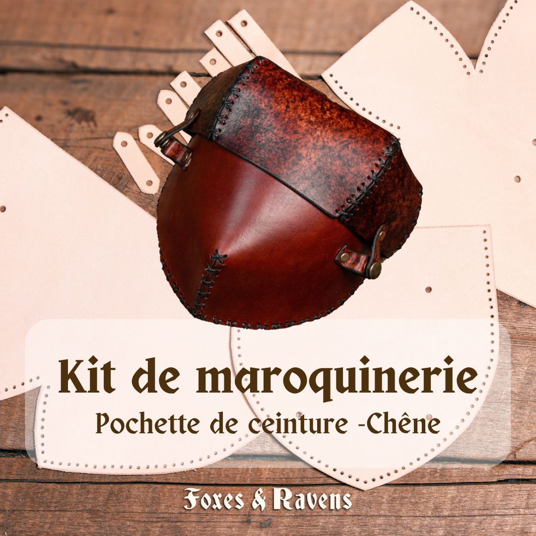 Kit de maroquinerie : Pochette de ceinture -Chêne