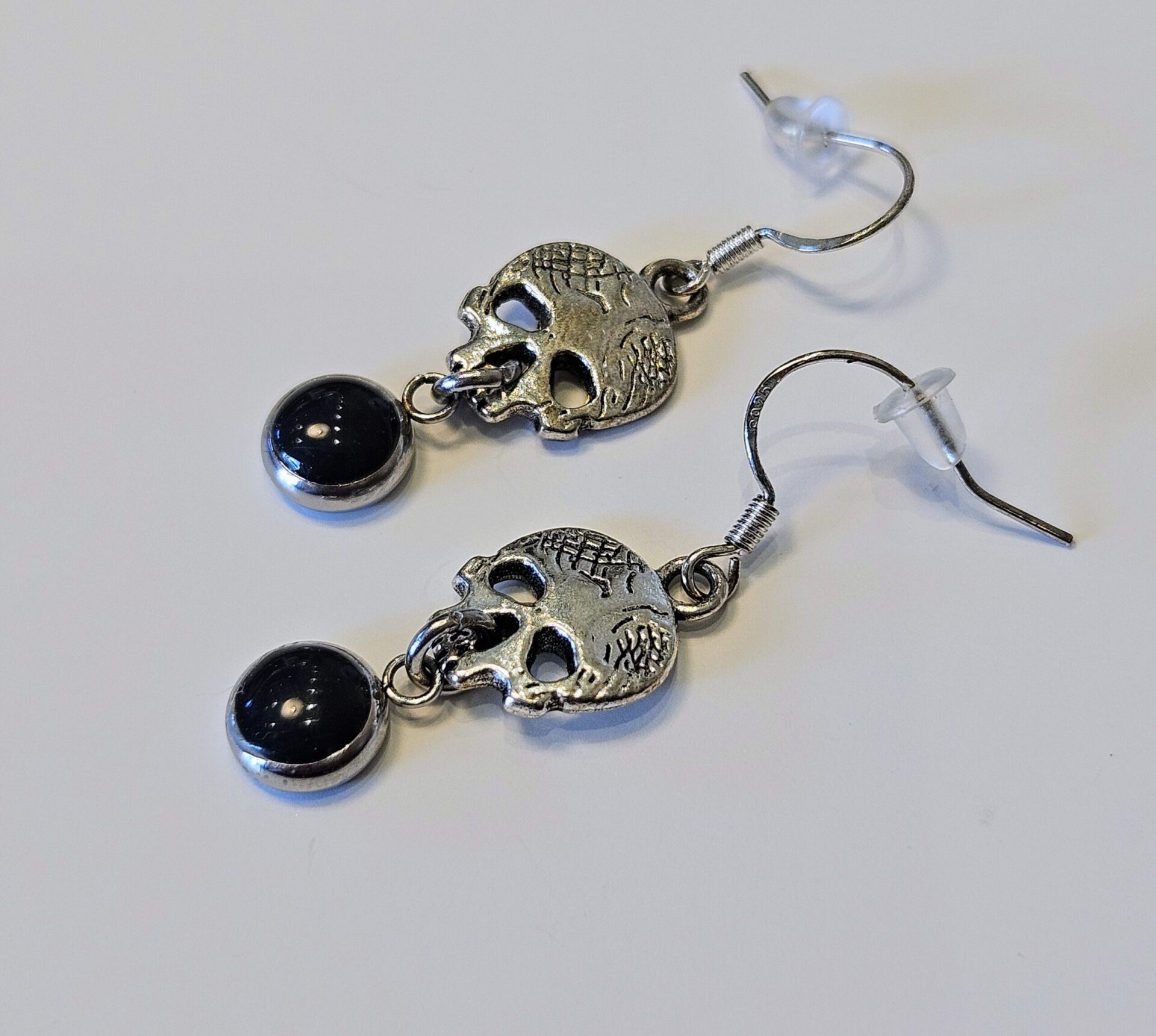 Crânes noirs | Boucles d'oreilles