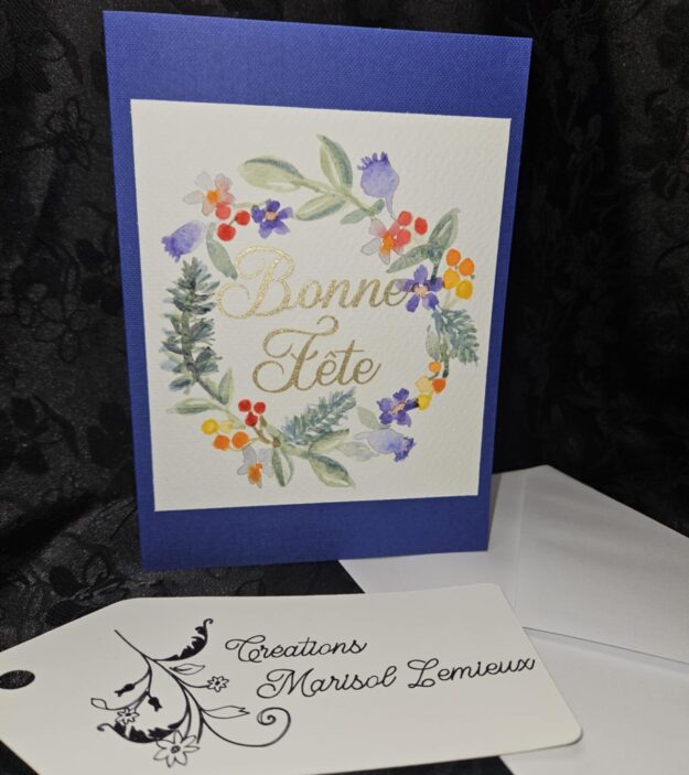 Carte aquarelle réutilisable