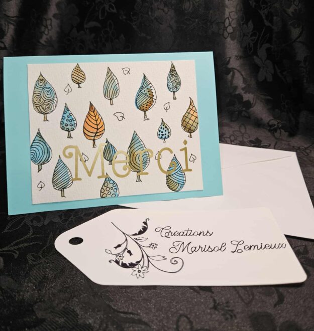 Carte aquarelle réutilisable