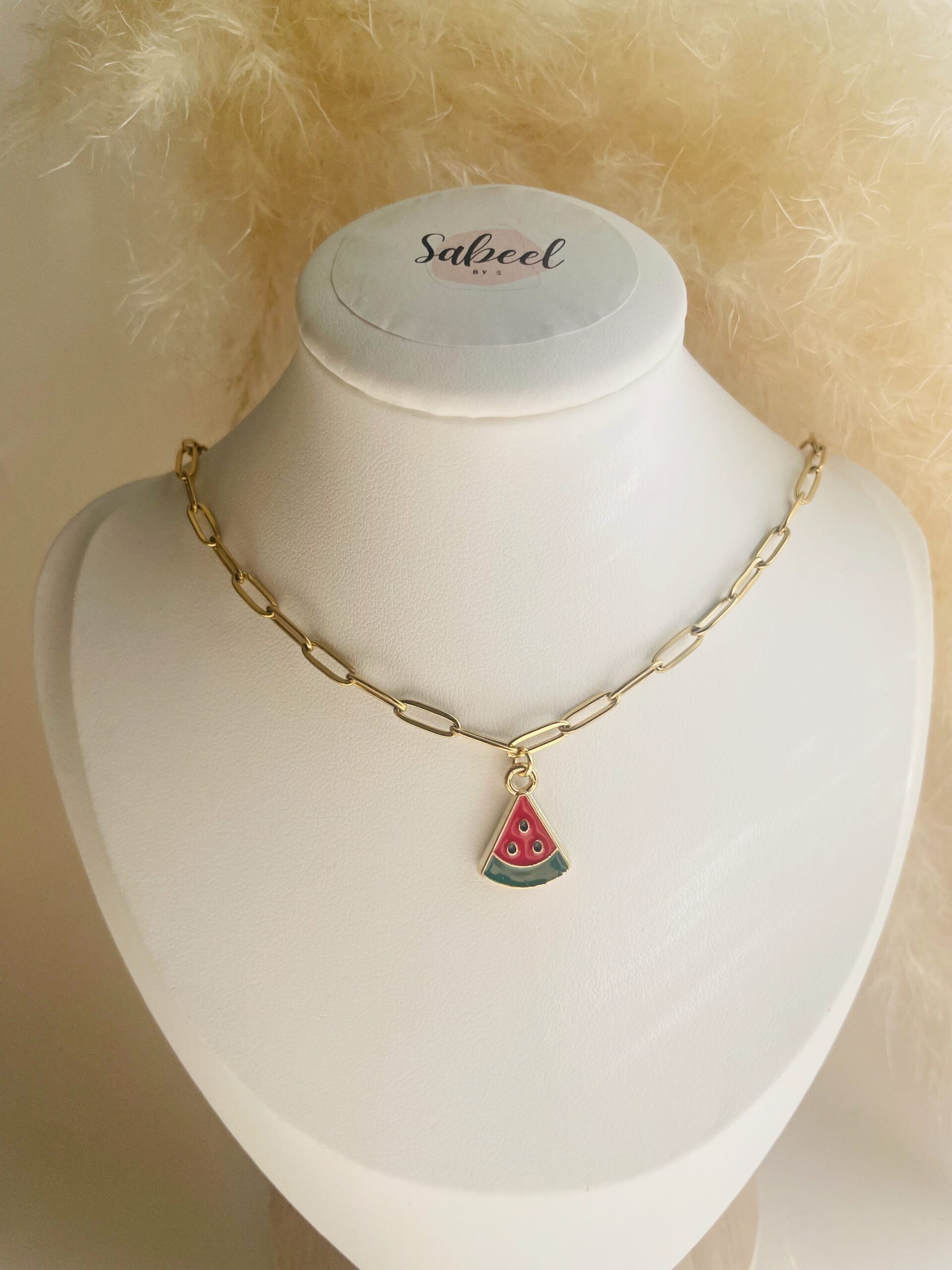 Collier watermelon un charm