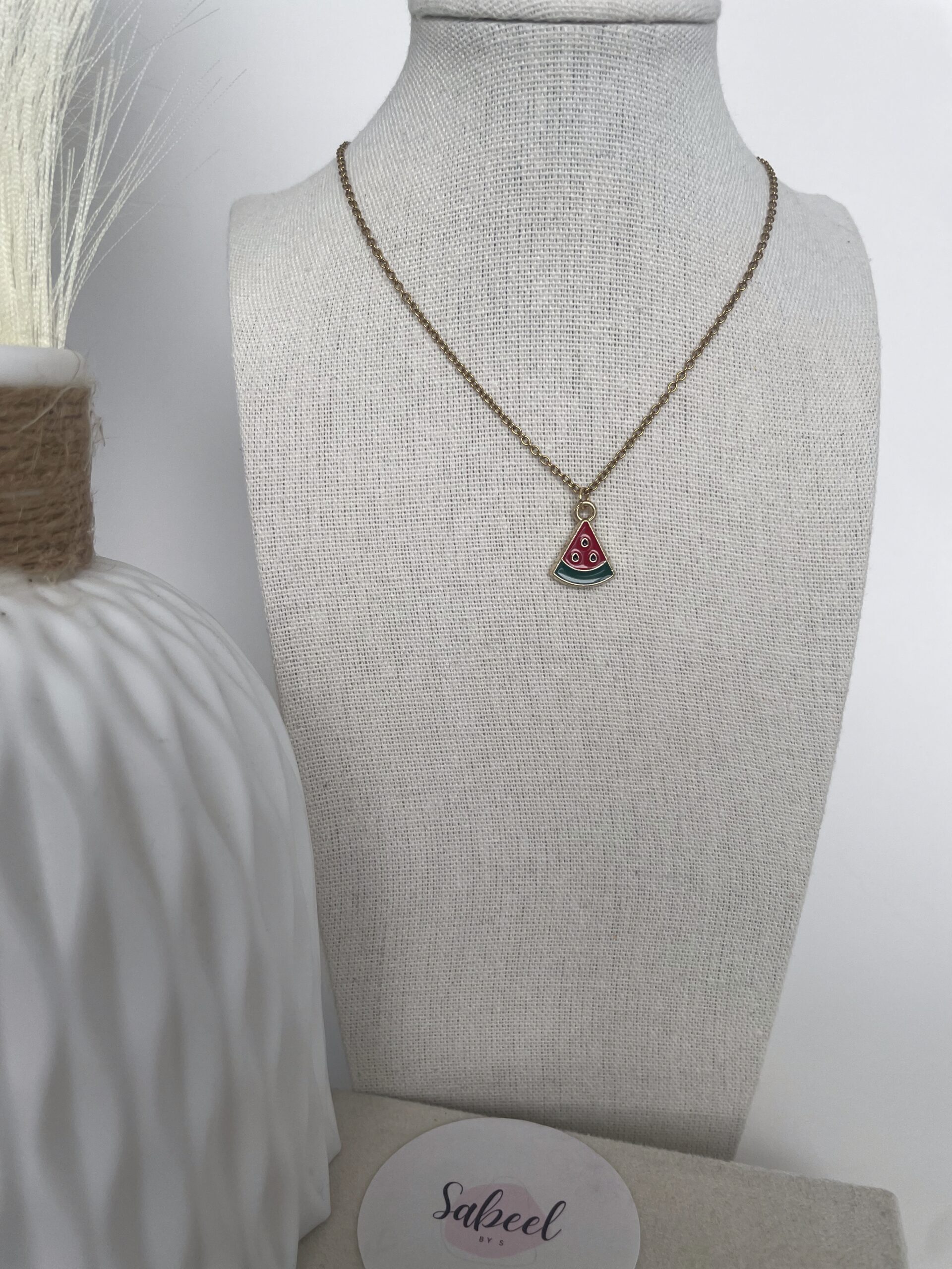 Collier watermelon doré