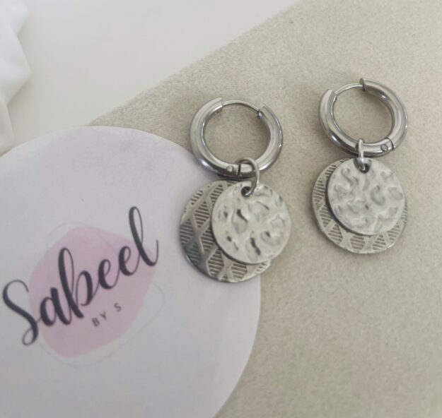 Boucles d'oreilles double charm rond