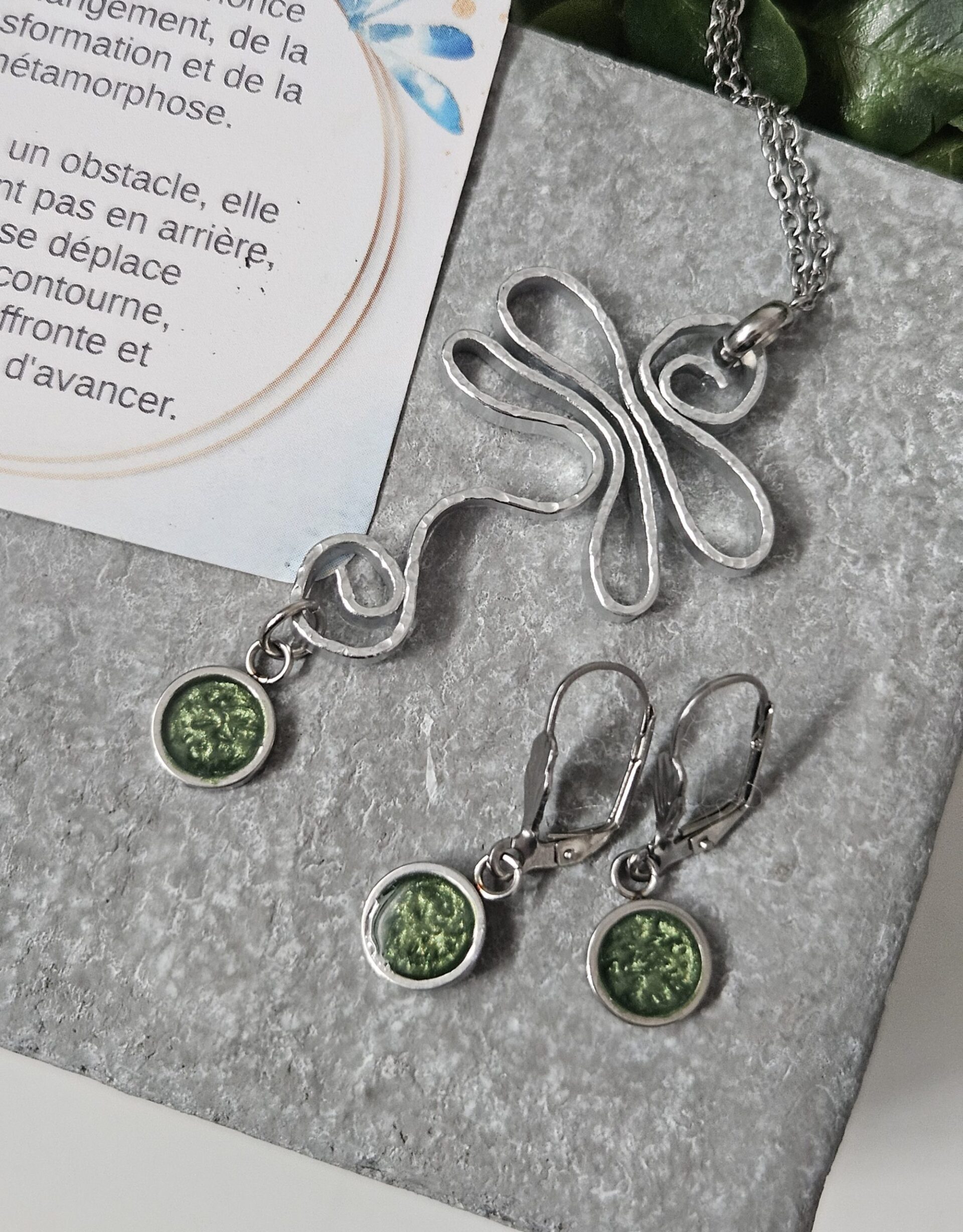 Libellule Pré | Collier et boucles