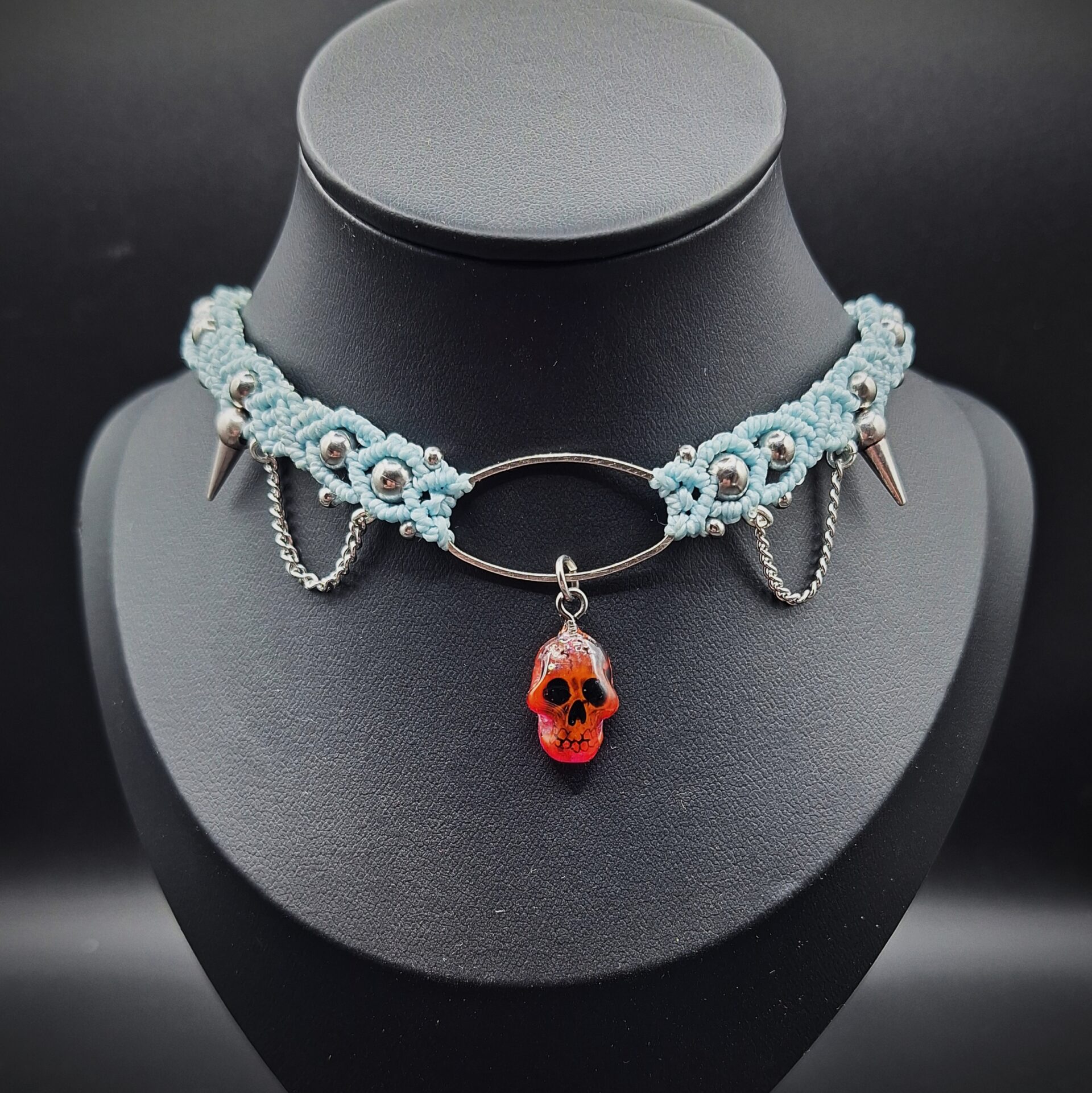 Choker Pink Skull