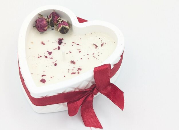 Bougie céramique coeur