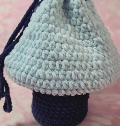 sac à dés champignon bleu